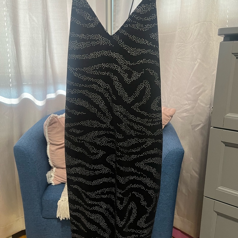 H&M Backless Zebra-Print Dress